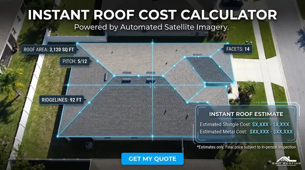 Instant Roof Replacement Cost Calculator Built for FL Homeowners